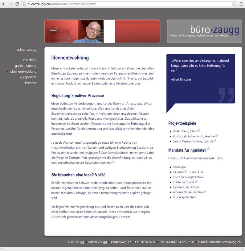 Büro Zaugg Responsive Website