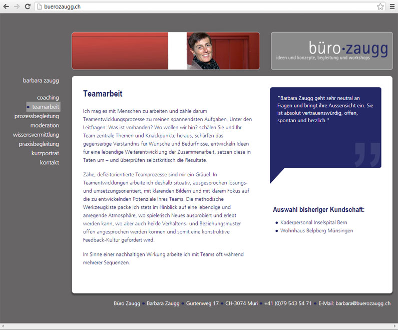 Büro Zaugg Responsive Website