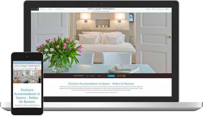 Swiss Luxury Apartments Genf Responsive Website